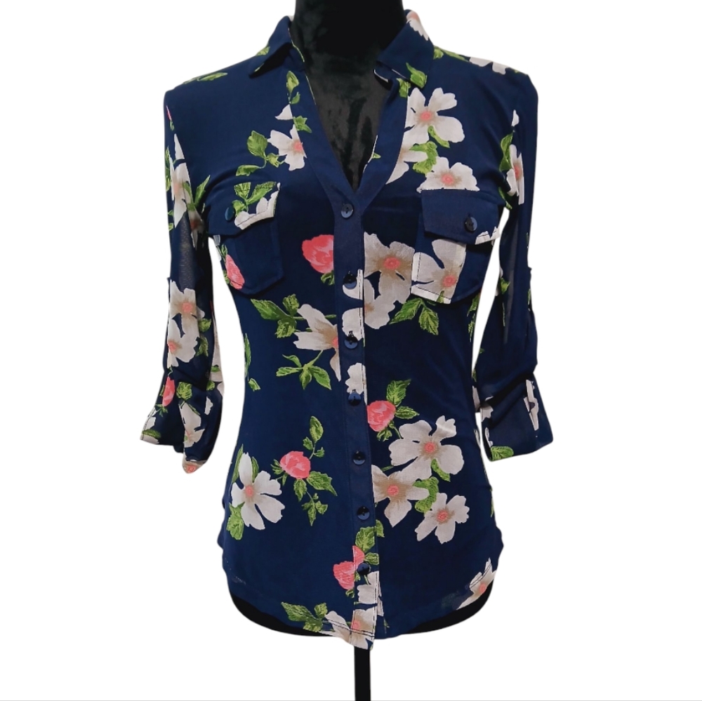 DNA Couture Floral Blouse Size S